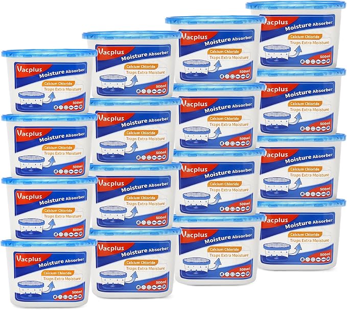 Vacplus Moisture Absorbers 16 Pack, 10.5 Oz, Humidity Absorber Boxes Attracts by Vacplus