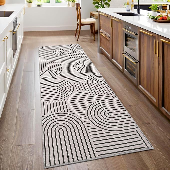 Modern Rug 2.5x8 Runners for Hallways, Abstract Kitchen Runner Rugs Non Slip - Image 8