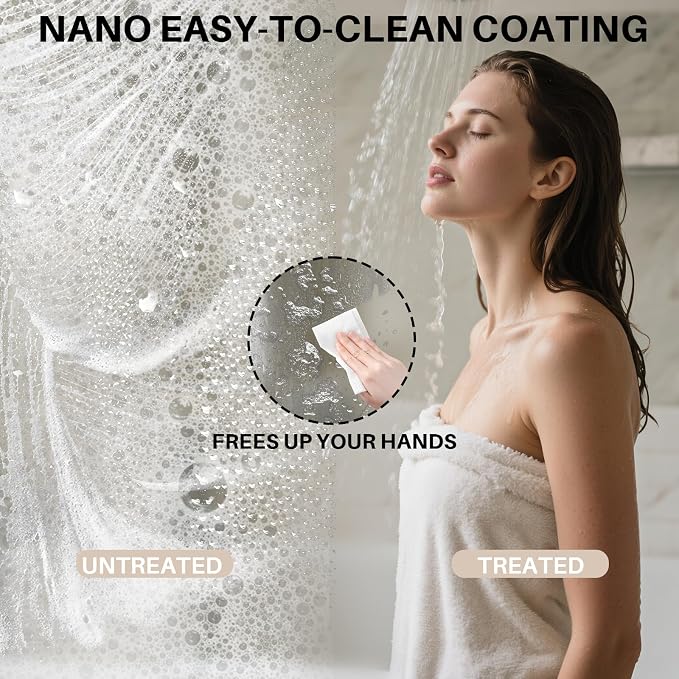 WinZo 33-34" W ×72" H Frameless Pivot Shower Door, Pivot Swing Shower Glass - Image 8