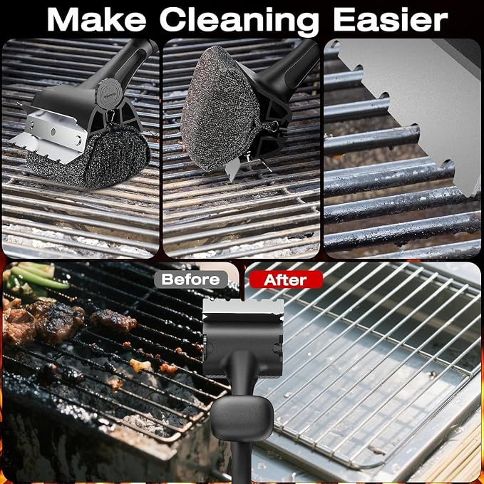 2 Pack Replaceable Cleaning Head, Grill Brush Bristle Free - Image 6