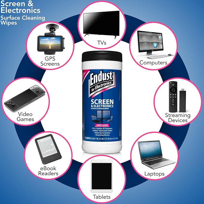 Endust For Electronics; Screen & Surface Cleaning Wipes, For TV, Computer - Image 5