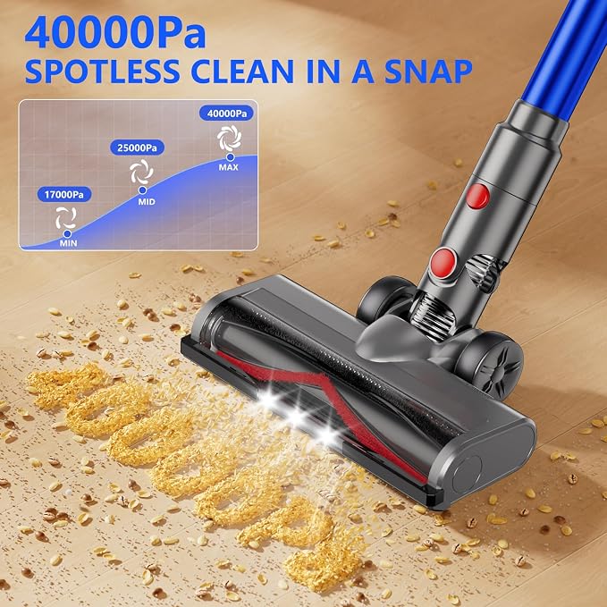Cordless Vacuum Cleaner, 450W 40Kpa Powerful Stick Vacuum, Vacuum Cleaners - Image 4