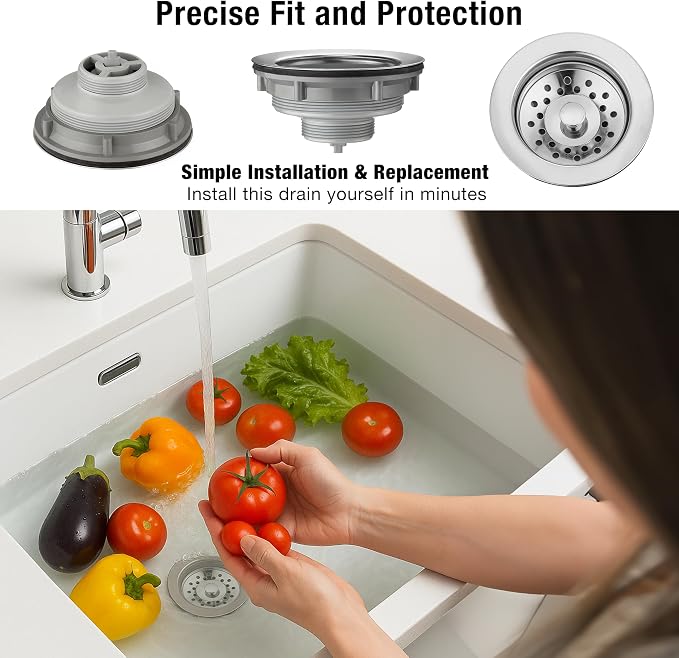 Pacific Bay Sink Strainer with Stainless Steel Removable Basket - Image 5