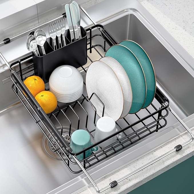 Over the Sink Dish Drying Rack, In Sink Dish Drying Racks, Expandable Dish Rack by TOOLF
