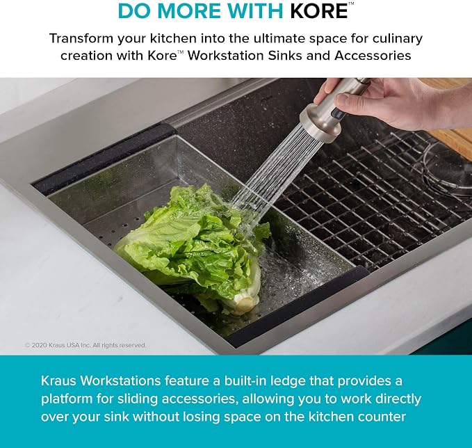 KRAUS Stainless Steel Colander for Workstation Kitchen Sink - Image 9