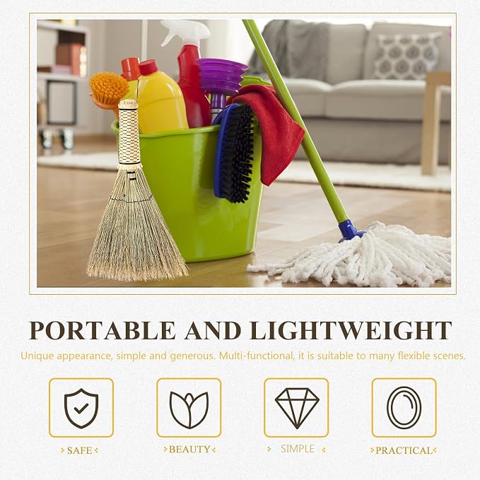 Toyvian Small Woven Corn Broom - Image 8