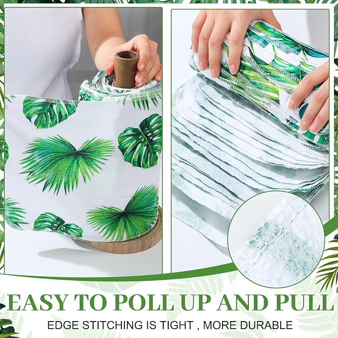 36 Pack Leaves Reusable Cleaning Cloths Washable Cotton Kitchen Towels - Image 5
