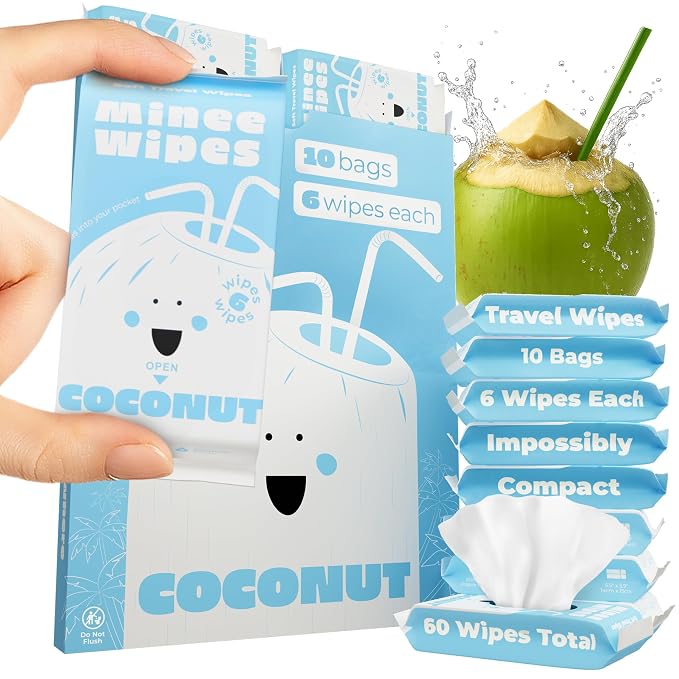 Impossibly Compact Travel Wipes by MINEEWIPES