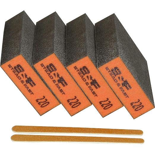 Sanding Sponge 220 Grit 4 Pcs, Coarse Medium Fine Sanding Block, Sander Sponges by SFSTEADFAST