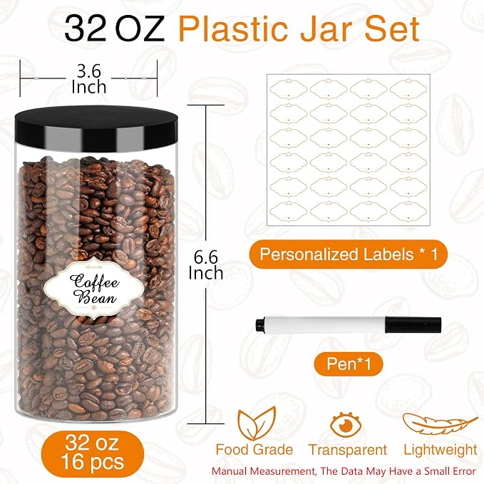 Plastic Jars with Lids - Image 2