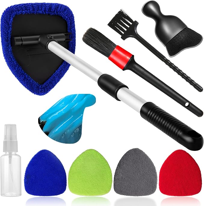10pcs Windshield Cleaner Tool, Car Window Cleaning Wash Kit by Qydipclin