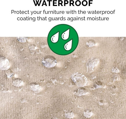 Furhaven Waterproof Throw Blanket for Dogs & Indoor Cats, Washable - Shaggy Plush Calming Long Faux Fur & Velvet Dog Blanket - Taupe, Medium