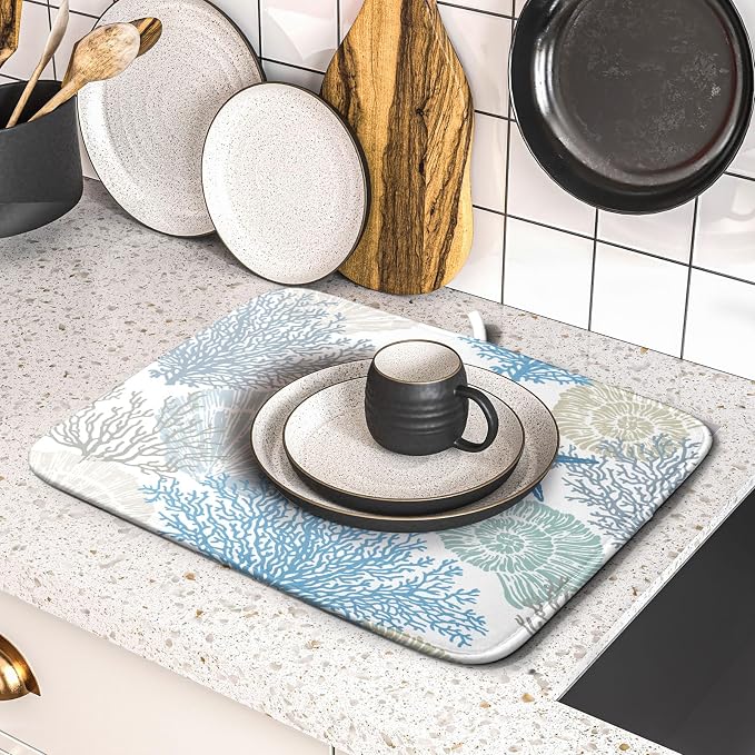 Nautical Coastal Dish Drying Mat - Image 5