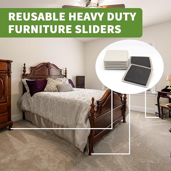 Furniture Sliders for Carpet 8 PCS - Image 6