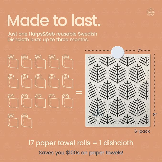 Harps&Seb Swedish Dishcloths for Kitchen Dishcloths - Image 5