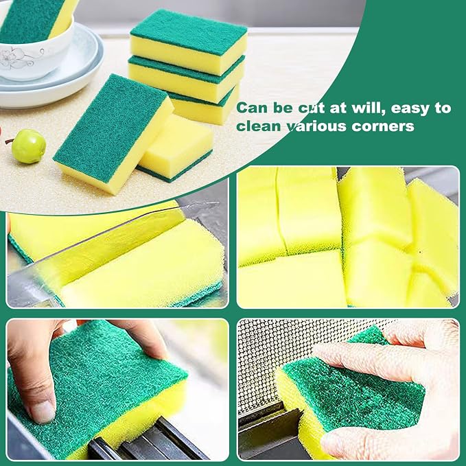 Individually Wrapped Sponges, Kitchen Dishwashing Sponge Bulk, Non Scratch - Image 6