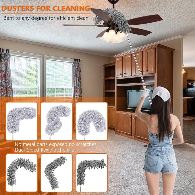 Dusters for Cleaning High Ceiling Fan, Newliton Microfiber Duster - Image 8