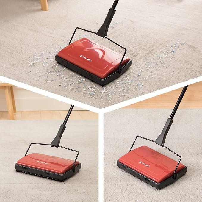 Yocada Carpet Sweeper Cleaner for Home Office Low Carpets Rugs Undercoat - Image 6