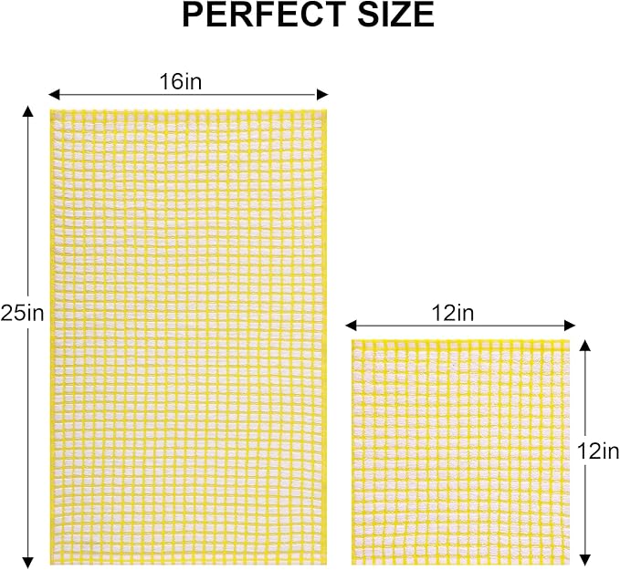 Kitinjoy Cotton 12 Pack Kitchen Towels and Dishcloths Sets, 16 x 25 Inch & 12 X - Image 6