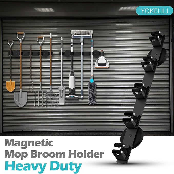Magnetic Mop Broom Holder, Strong Non Slip Magnetic Broom Mop Hanger, Heavy - Image 6