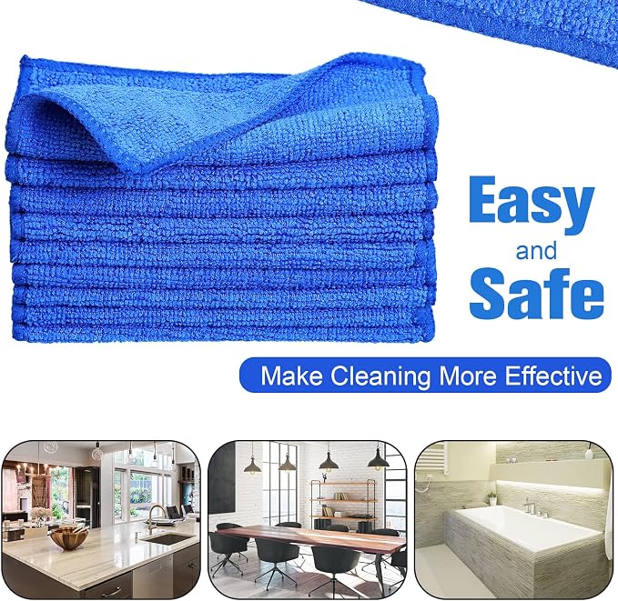 Tanlade Microfiber Cleaning Cloth 6"x6" Cleaning Rags Reasonable Kitchen Towels - Image 5