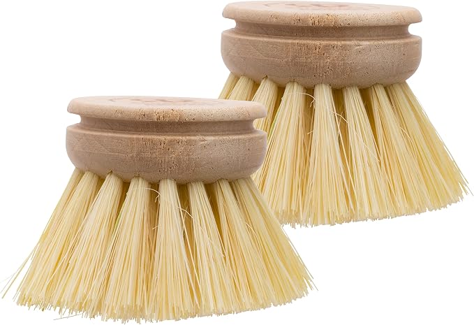 REDECKER Replacement Head for Dish Brush, 1-5/8-inch, 100% Natural Tampico by Redecker