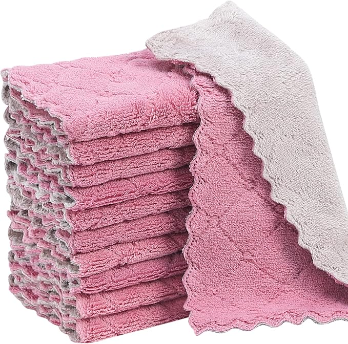 Rachan 11Pack Kitchen Dish Cloths, Reusable Dish Towels, Nonstick Oil Washable by Rachan