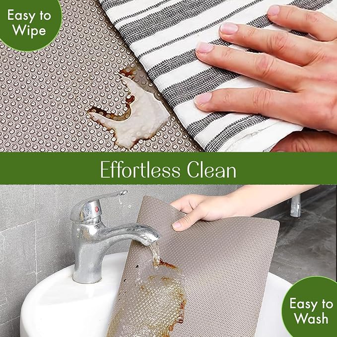 EVALAND 17.7" x 33 FT Non-Slip Shelf Liner, Non-Adhesive, Waterproof Pantry - Image 7