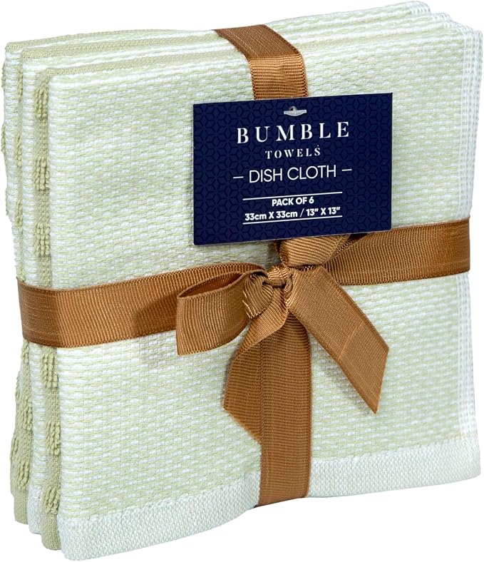 Bumble Premium Dish Cloths 13"x13" | 100% Natural Ring Spun Cotton | 400 GSM | - Image 7