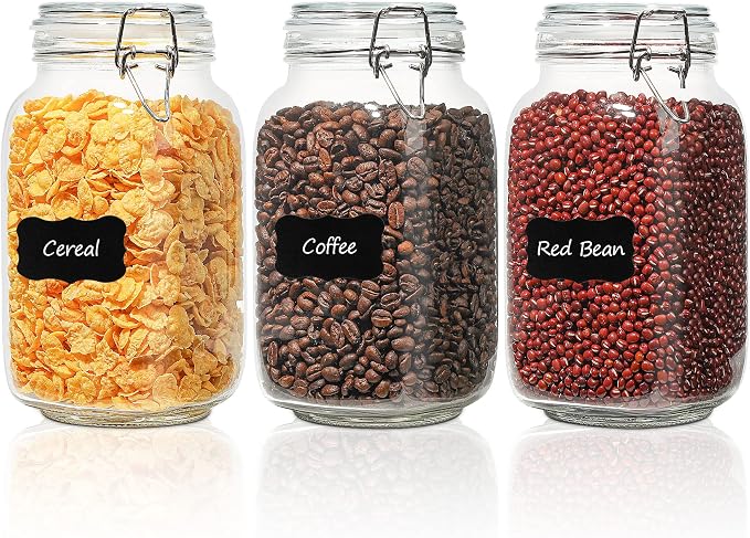 ComSaf Airtight Glass Canister Set of 3 by ComSaf