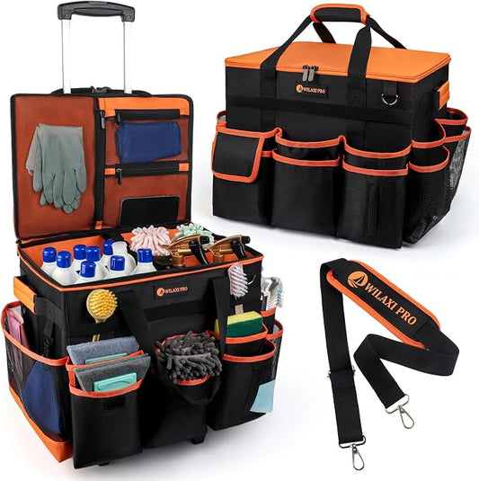 WILAXI PRO Large Rolling Cleaning Caddy by WILAXI+PRO
