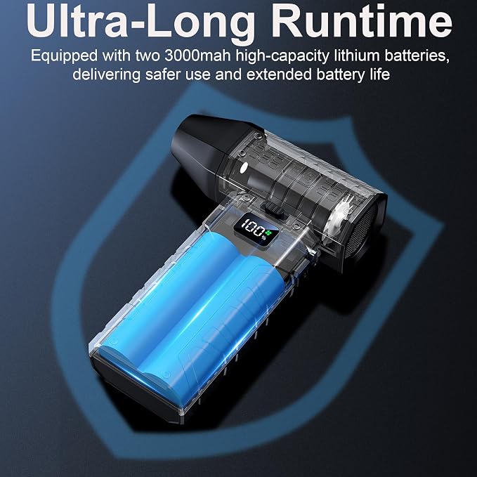 Compressed Air Duster, Car & Home Cleaning, Adjustable Airflow Mini Blower - Image 6