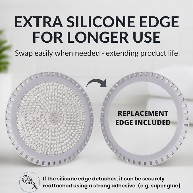 Shower Drain Hair Catcher – Ultra ShowerRing 5" Drain Cover - Image 4