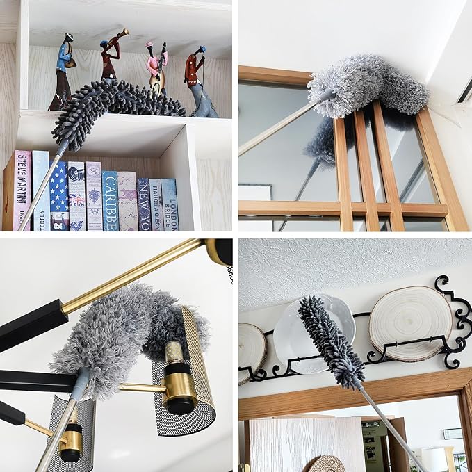 3 Pcs Extendable Microfiber Feather Duster, Electrostatic Bendable Head - Image 7