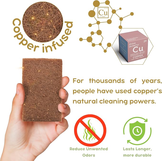 Natural Sponges for Dishes Washing Kitchen Cleaning Plant Based 15Pack Eco - Image 3