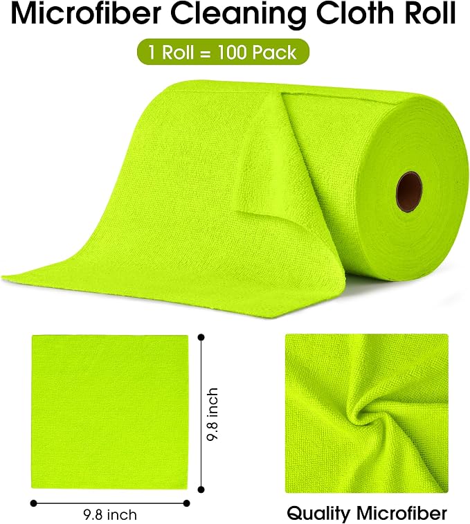 KitchLife Microfiber Cleaning Cloth Roll, 100 Pack - Image 2