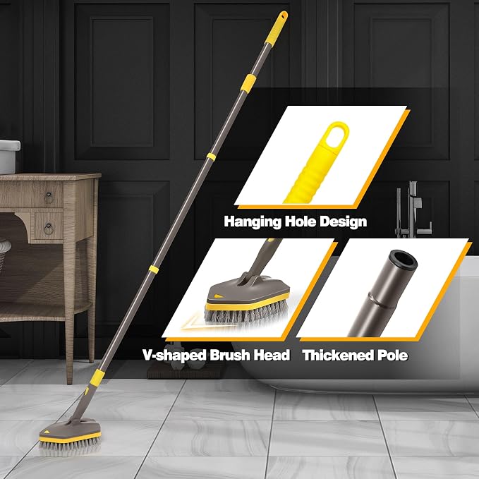 NEWE Shower Cleaner Brush, Tub Tile Scrubber - Image 5
