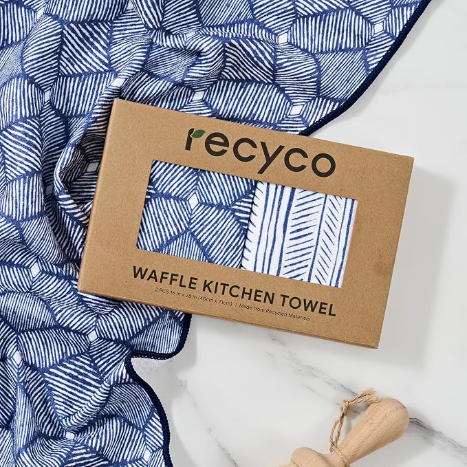 RECYCO Waffle Kitchen Towel Set of 2 - Image 7