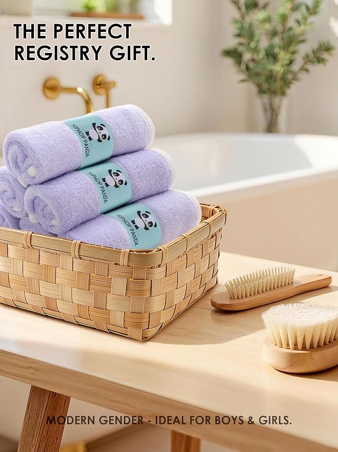 HIPHOP PANDA Baby Washcloths, Rayon Made from Bamboo - Image 6