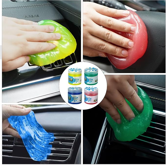 4 Pack Cleaning Gel, Car Putty Slime, Universal Auto Detailing Tools, Car - Image 7