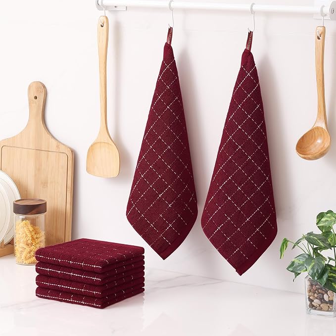Homaxy 100% Cotton Terry Kitchen Dish Cloths, Ultra Soft and Absorbent Dish - Image 6