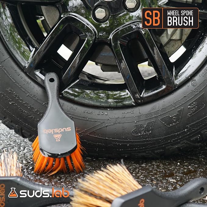 Suds Lab SB Wheel Spoke Tire Brush, Soft Bristle Wheel Cleaner Brush - Image 9