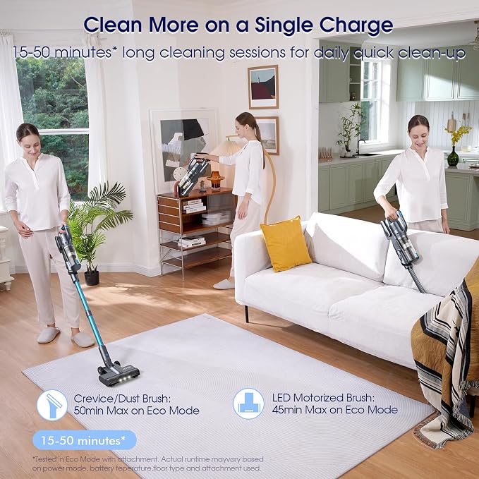 35, 000pa Cordless Vacuum Cleaner, Max 50 Minutes, Lightweight Cordless Cleaners - Image 3