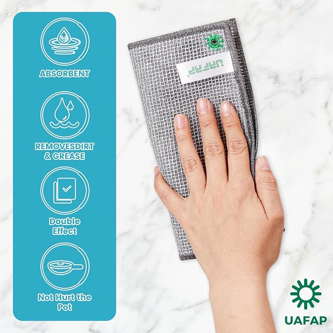 12 Pcs New Upgrade 3-Layer Non Scratch Wire Dishcloth, Cleans Fast Without - Image 5