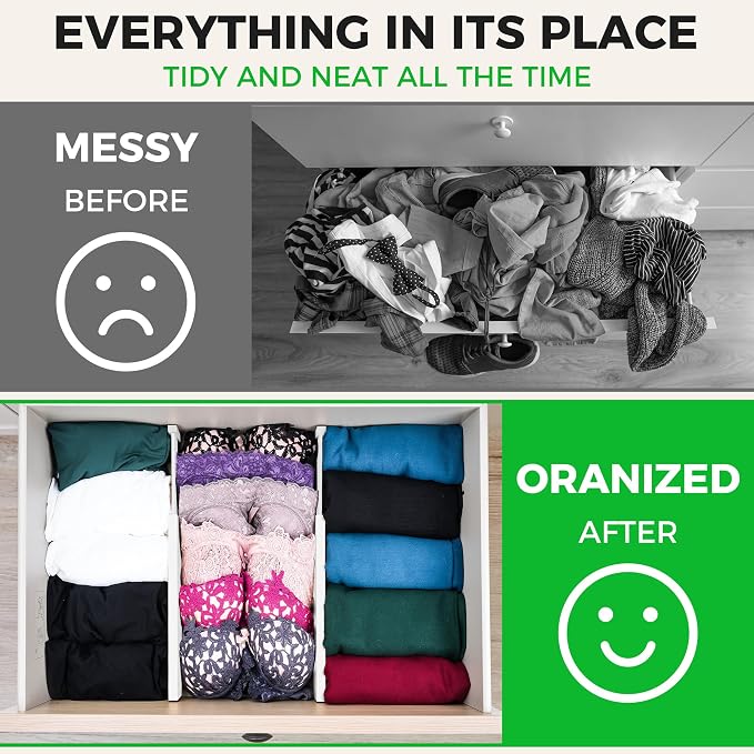 Bamboo Drawer Dividers Organizer - Image 4