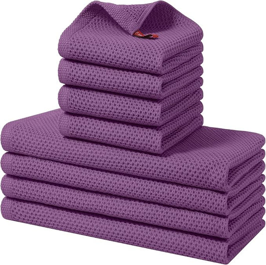 Homaxy 100% Cotton Kitchen Towels and Dishcloths Set, 12 x 12 Inches and 13 x by Homaxy