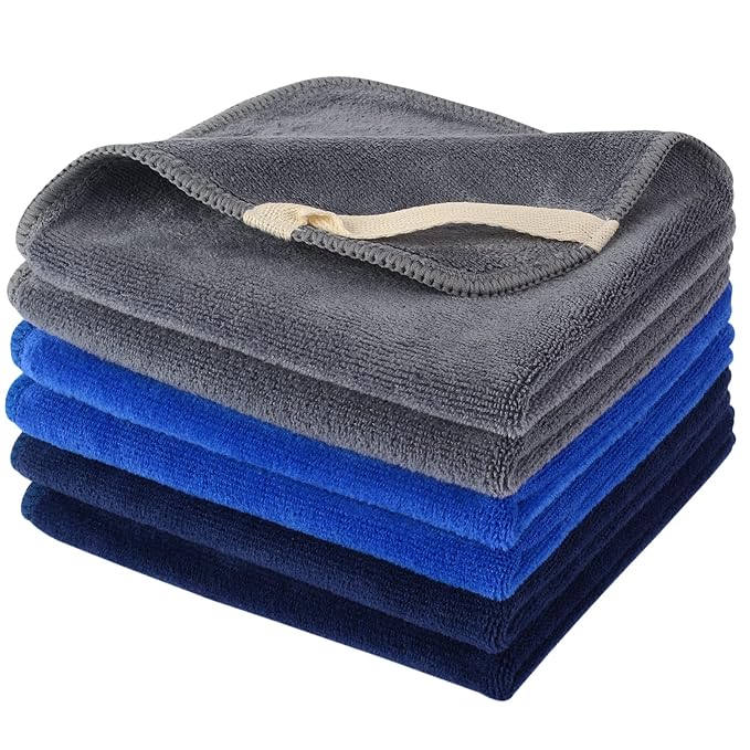 SINLAND Microfiber Facial Cloths Fast Drying Washcloth 12inch x 12inch by SINLAND