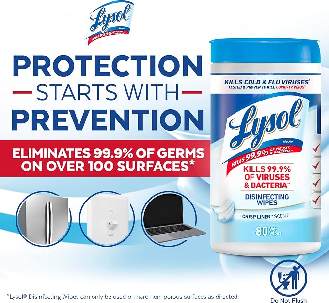 Lysol Disinfectant Wipes, Dorm Room Essentials, - Image 5
