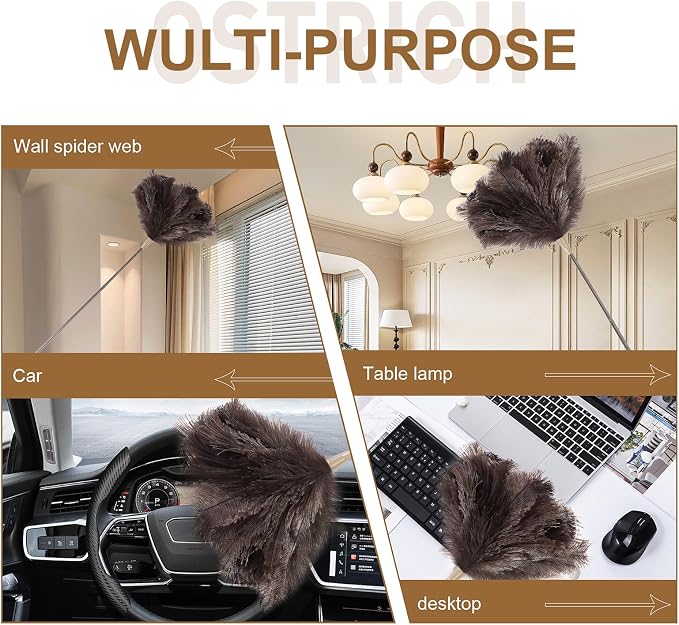 Extendable 81.9 Inch Ostrich Feather Duster - Image 6