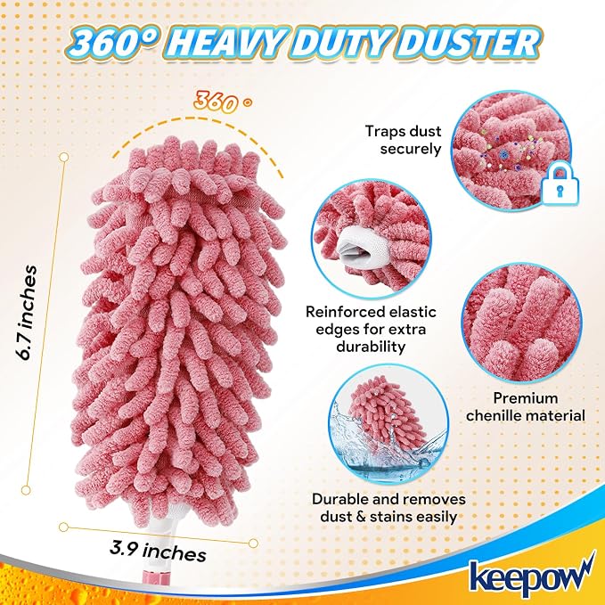 KEEPOW 6 Pack Pink Duster Refills Compatible - Image 3